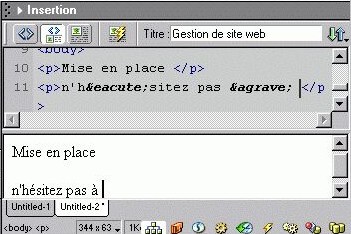 code et wysiwyg